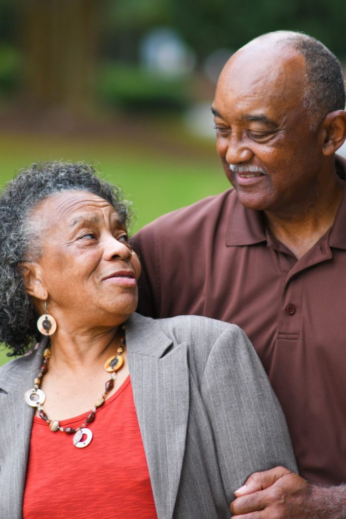 couple walking portrait