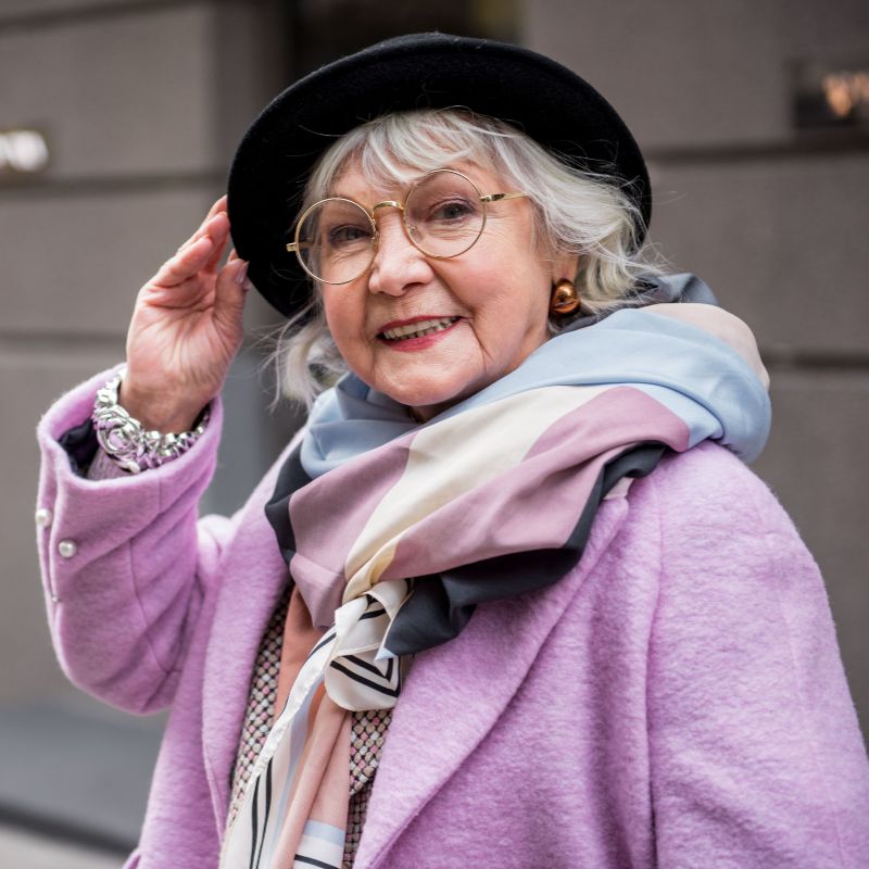 shopping older lady square