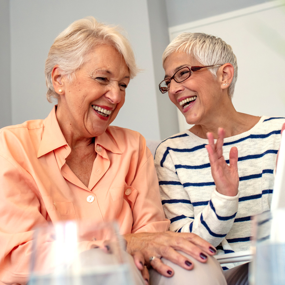 mrh two women friends laughing
